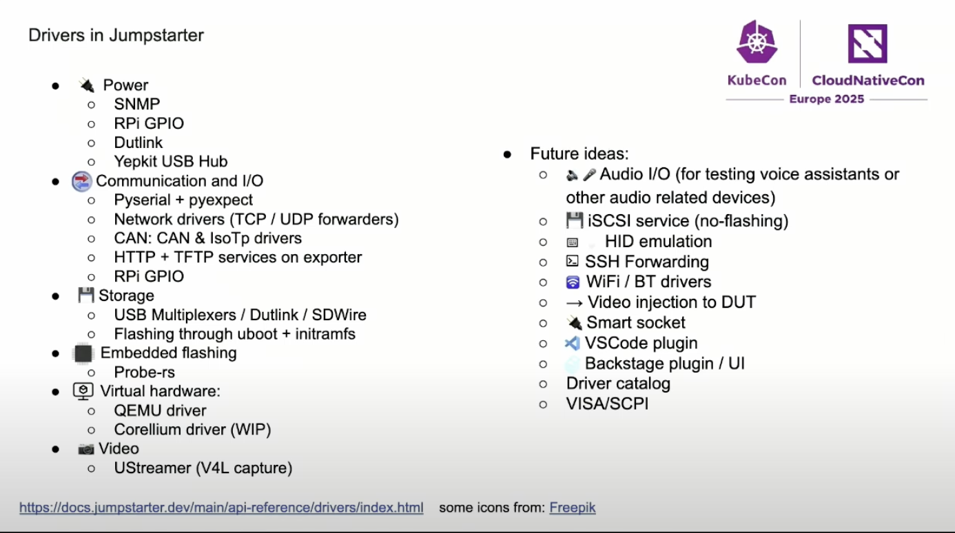 Jumpstarter of Drivers as snapshot reference